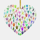 Zen Yoga Meditation Posen & Positionen Keramik Ornament (Vorne)