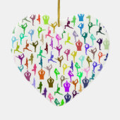 Zen Yoga Meditation Posen & Positionen Keramik Ornament (Hinten)