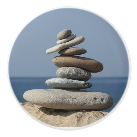 Zen Yoga Spirituelle Meditation Balance Keramikknauf (Vorderseite)