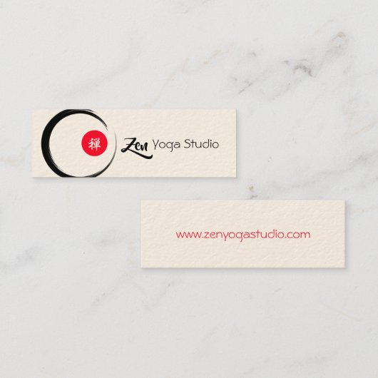 Zen Yoga Studio Mini Visitenkarte (Vorne/Hinten)