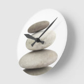 Zen-Yogasteine Runde Wanduhr (Winkel)