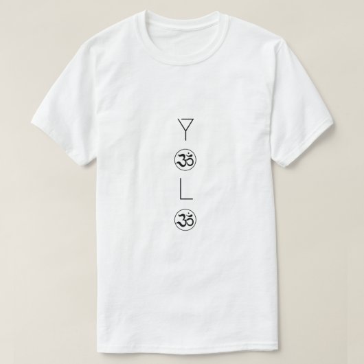 Zen YOLO Om Minimalistisch T-Shirt (Design vorne)