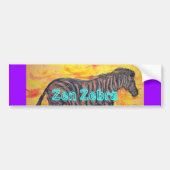 Zen Zebra Autoaufkleber (Vorne)
