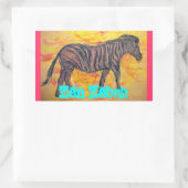 Zen Zebra Rechteckiger Aufkleber (Tasche)