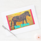 Zen Zebra Rechteckiger Aufkleber (Umschlag)