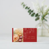 Zen-Zimmer, Kerze + Wirbel Visitenkarten Visitenkarte (Stehend Vorderseite)