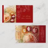 Zen-Zimmer, Kerze + Wirbel Visitenkarten Visitenkarte (Vorne/Hinten)