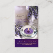 Zen-Zimmer/Lavendel/Violett-Visitenkarten Visitenkarte (Rückseite)