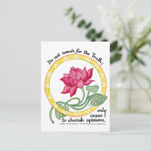 Zen-Zitat Postkarte (Stehend Vorderseite)