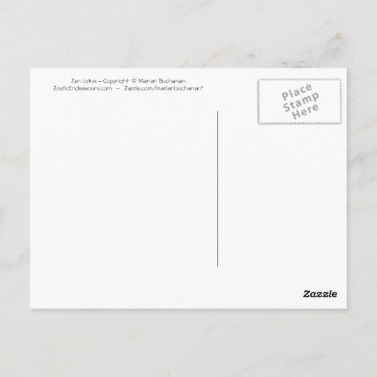 Zen-Zitat Postkarte (Rückseite)