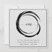 Zen Zitat: Weisheit und Meditation Einladung (Vorderseite)