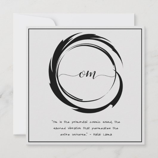 Zen Zitat: Weisheit und Meditation Einladung (Vorderseite)