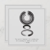 Zen Zitat: Weisheit und Meditation Einladung (Vorne/Hinten)