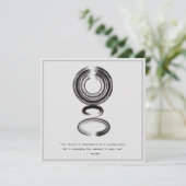 Zen Zitat: Weisheit und Meditation Einladung (Stehend Vorderseite)