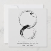 Zen Zitat: Weisheit und Meditation Einladung (Vorderseite)