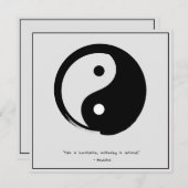 Zen Zitat: Weisheit und Meditation Einladung (Vorne/Hinten)