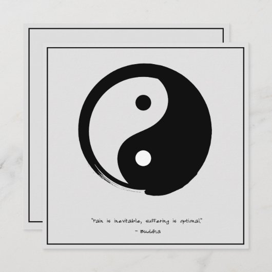 Zen Zitat: Weisheit und Meditation Einladung (Vorne/Hinten)