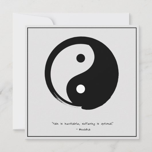 Zen Zitat: Weisheit und Meditation Einladung (Vorderseite)