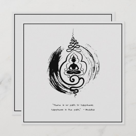 Zen Zitat: Weisheit und Meditation Einladung (Vorne/Hinten)