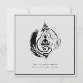 Zen Zitat: Weisheit und Meditation Einladung (Vorderseite)