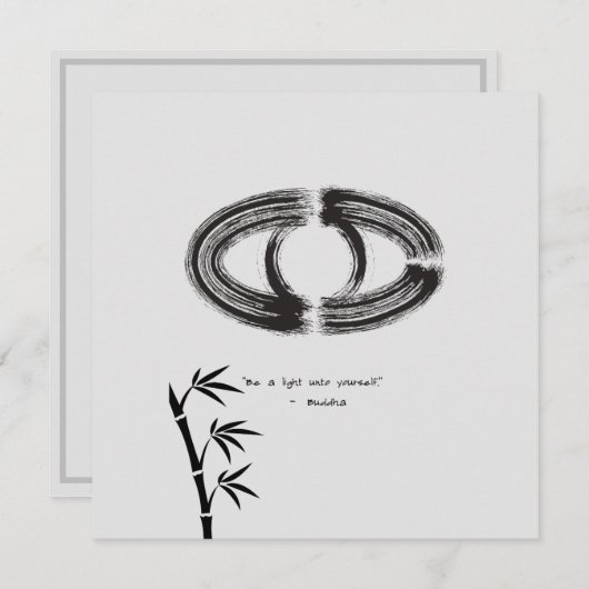 Zen Zitat: Weisheit und Meditation Einladung (Vorne/Hinten)