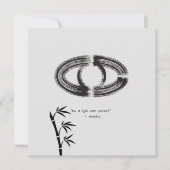 Zen Zitat: Weisheit und Meditation Einladung (Vorderseite)