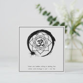 Zen Zitat: Weisheit und Meditation Einladung (Stehend Vorderseite)