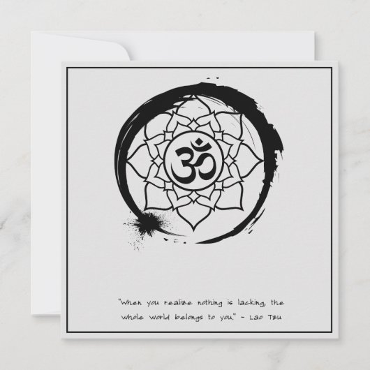 Zen Zitat: Weisheit und Meditation Einladung (Vorderseite)