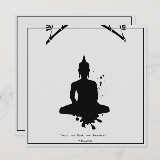 Zen Zitat: Weisheit und Meditation Einladung (Vorne/Hinten)