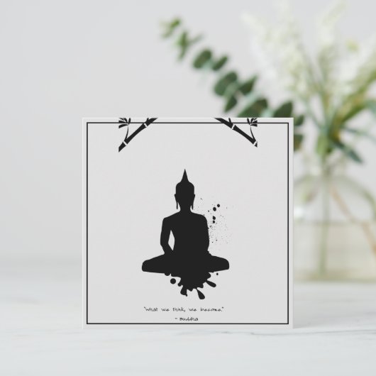 Zen Zitat: Weisheit und Meditation Einladung (Stehend Vorderseite)