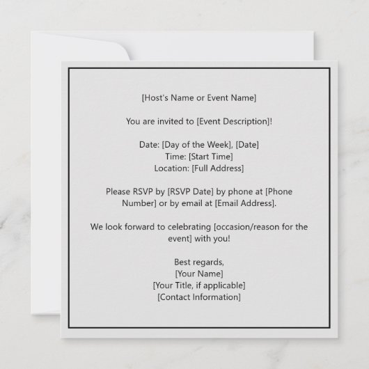 Zen Zitat: Weisheit und Meditation Einladung (Rückseite)