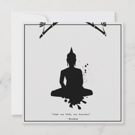 Zen Zitat: Weisheit und Meditation Einladung (Vorderseite)