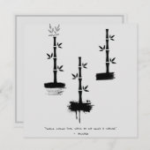 Zen Zitat: Weisheit und Meditation Einladung (Vorne/Hinten)