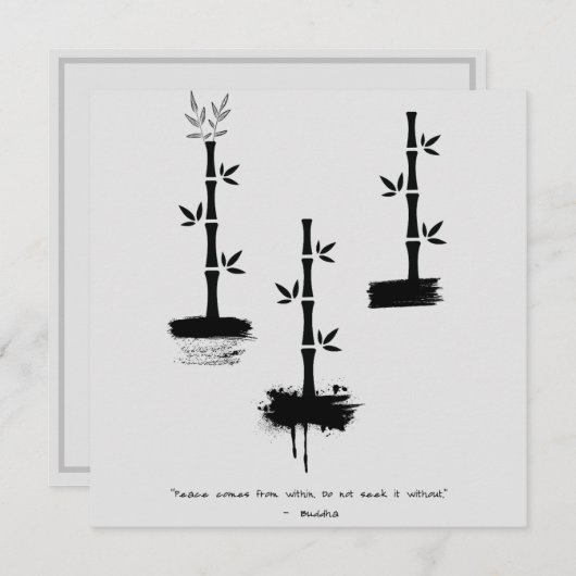 Zen Zitat: Weisheit und Meditation Einladung (Vorne/Hinten)