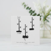 Zen Zitat: Weisheit und Meditation Einladung (Stehend Vorderseite)