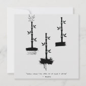 Zen Zitat: Weisheit und Meditation Einladung (Vorderseite)