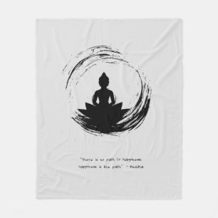 Zen Zitat: Weisheit und Meditation Fleecedecke