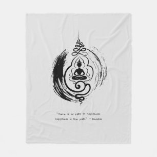 Zen Zitat: Weisheit und Meditation Fleecedecke