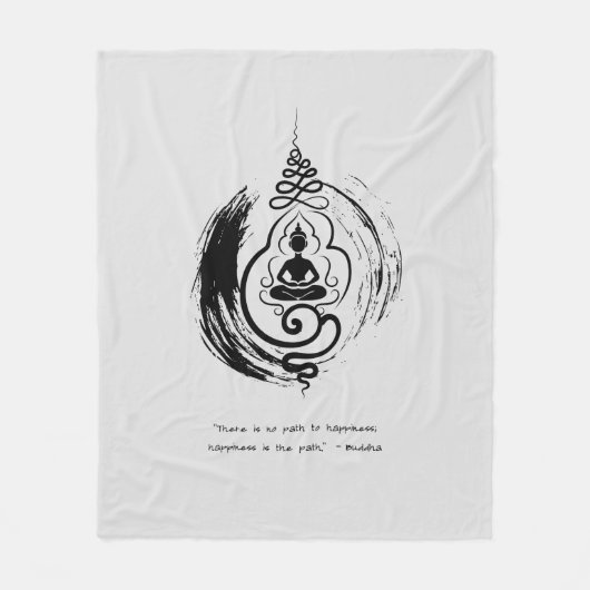 Zen Zitat: Weisheit und Meditation Fleecedecke (Vorderseite)