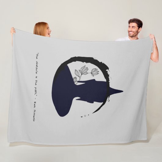 Zen Zitat: Weisheit und Meditation Fleecedecke (Beispiel)