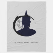 Zen Zitat: Weisheit und Meditation Fleecedecke (Vorderseite)