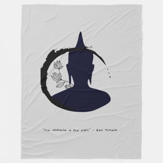 Zen Zitat: Weisheit und Meditation Fleecedecke (Vorderseite)