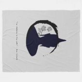 Zen Zitat: Weisheit und Meditation Fleecedecke (Vorderseite (Horizontal))