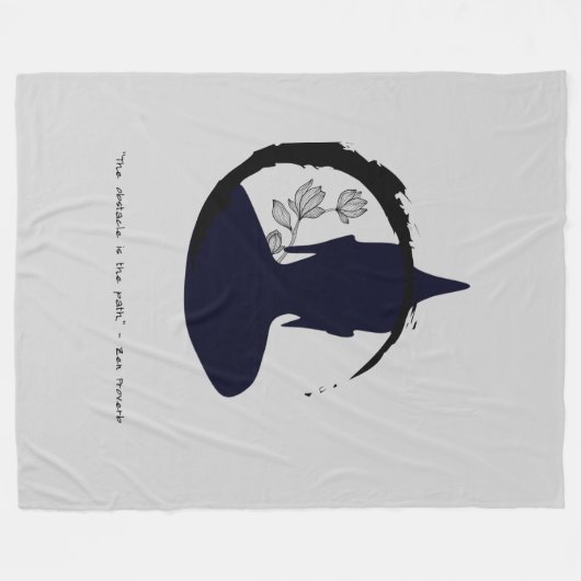 Zen Zitat: Weisheit und Meditation Fleecedecke (Vorderseite (Horizontal))