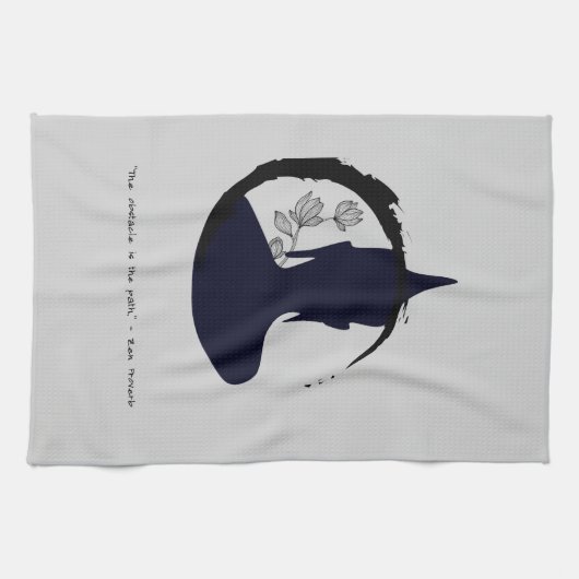 Zen Zitat: Weisheit und Meditation Geschirrtuch (Horizontal)