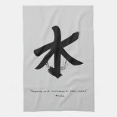 Zen Zitat: Weisheit und Meditation Geschirrtuch (Vertikal)