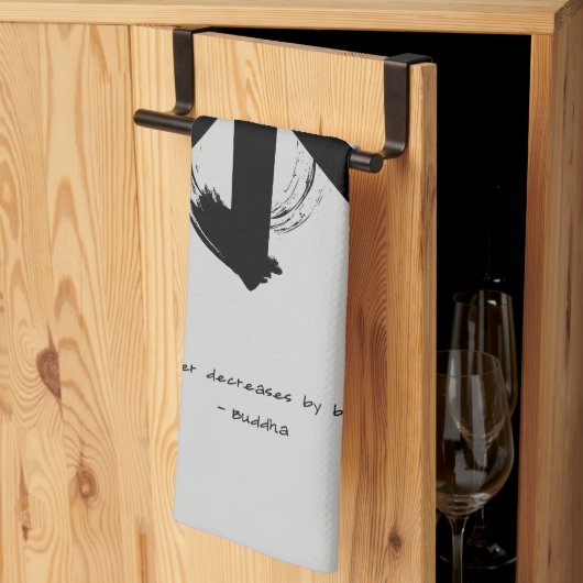 Zen Zitat: Weisheit und Meditation Geschirrtuch (Drittel gefaltet)