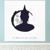 Zen Zitat: Weisheit und Meditation Leinwanddruck (Insitu (Holzboden))