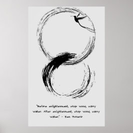 Zen Zitat: Weisheit und Meditation Poster