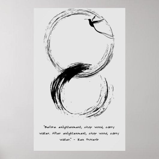 Zen Zitat: Weisheit und Meditation Poster (Vorne)